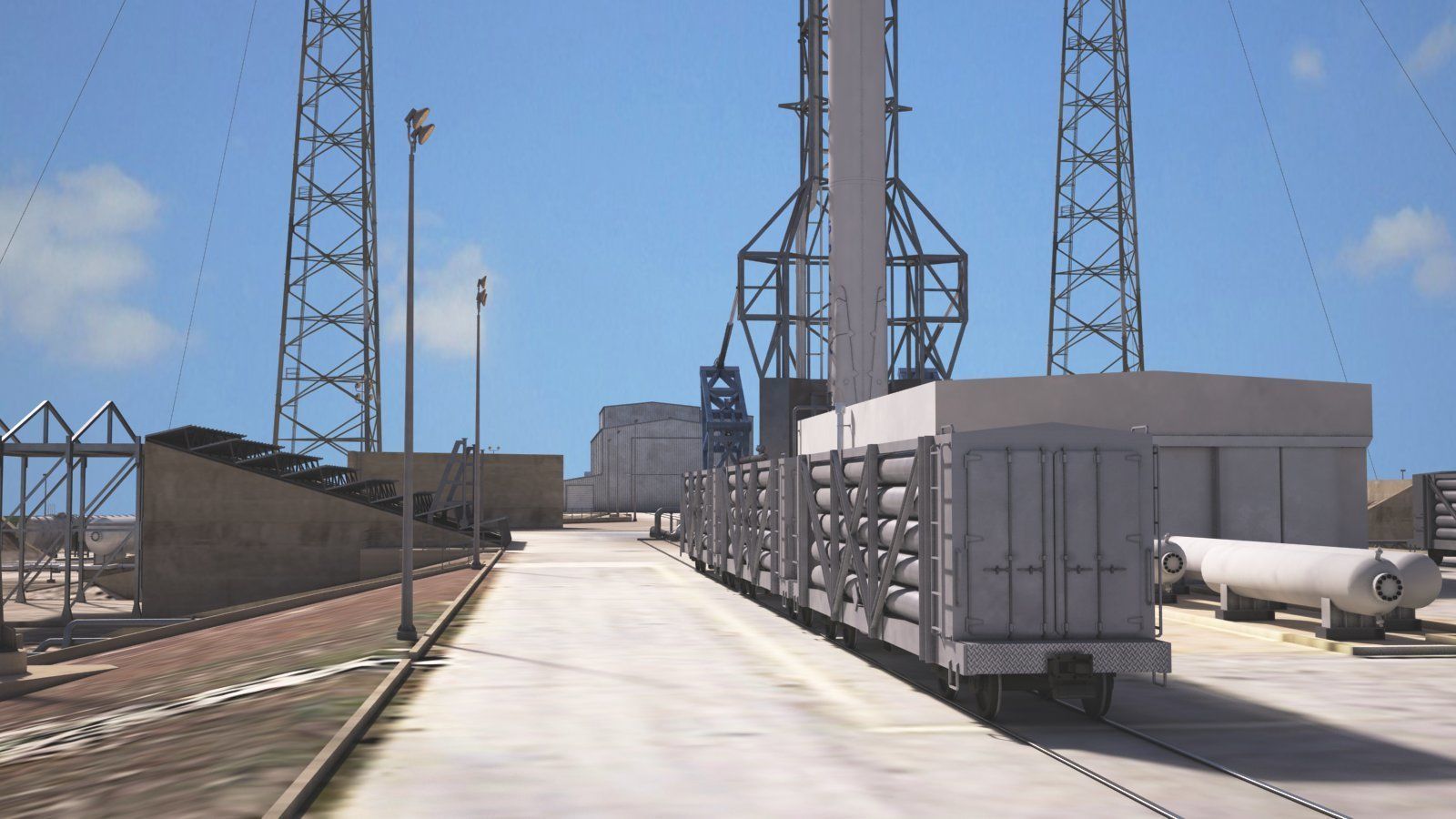 SpaceX Launch Pad Complex 3D model_5