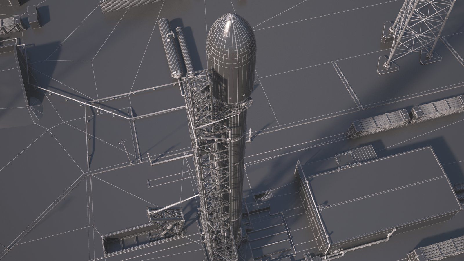 SpaceX Launch Pad Complex 3D model_18