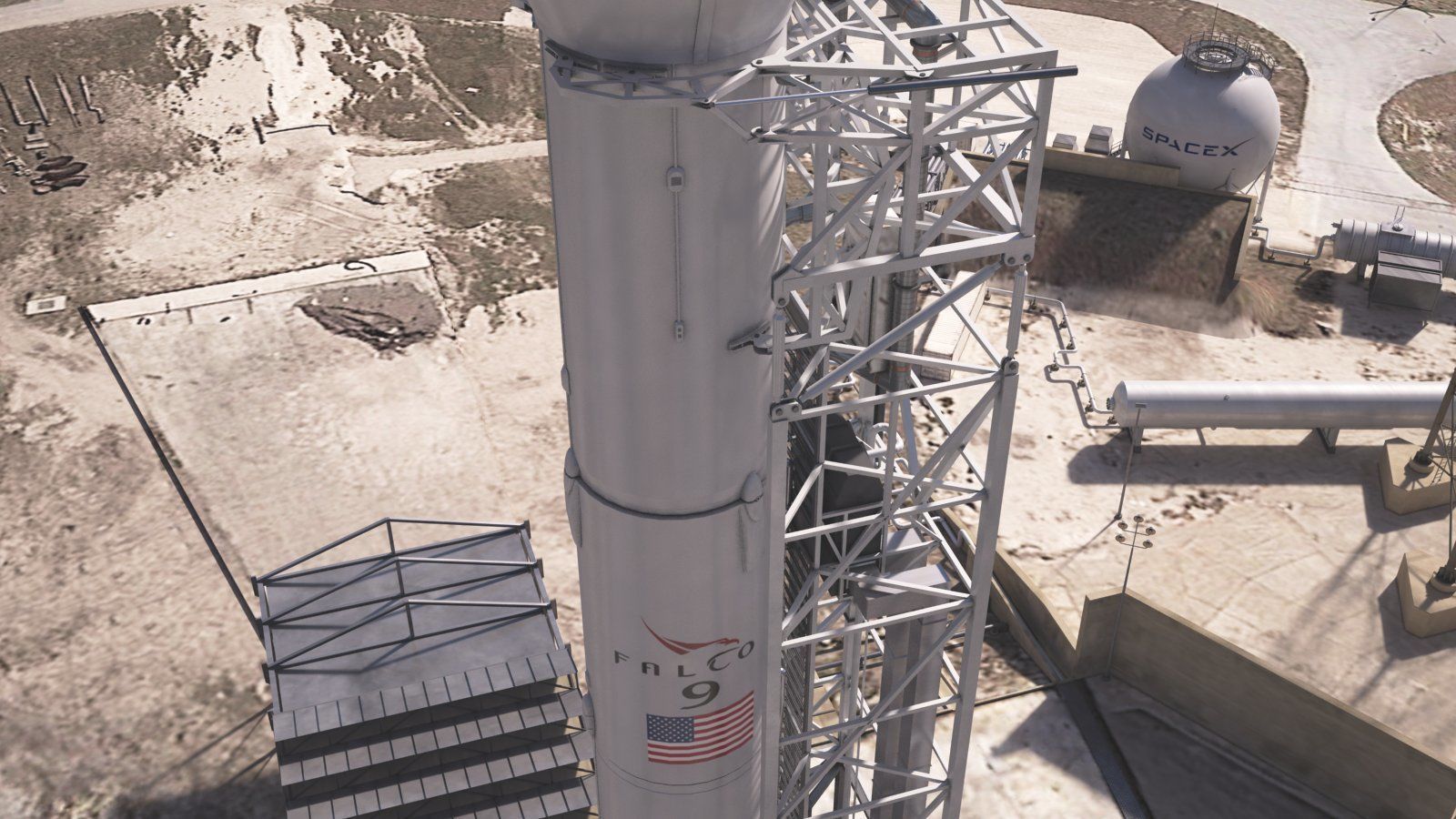 SpaceX Launch Pad Complex 3D model_14