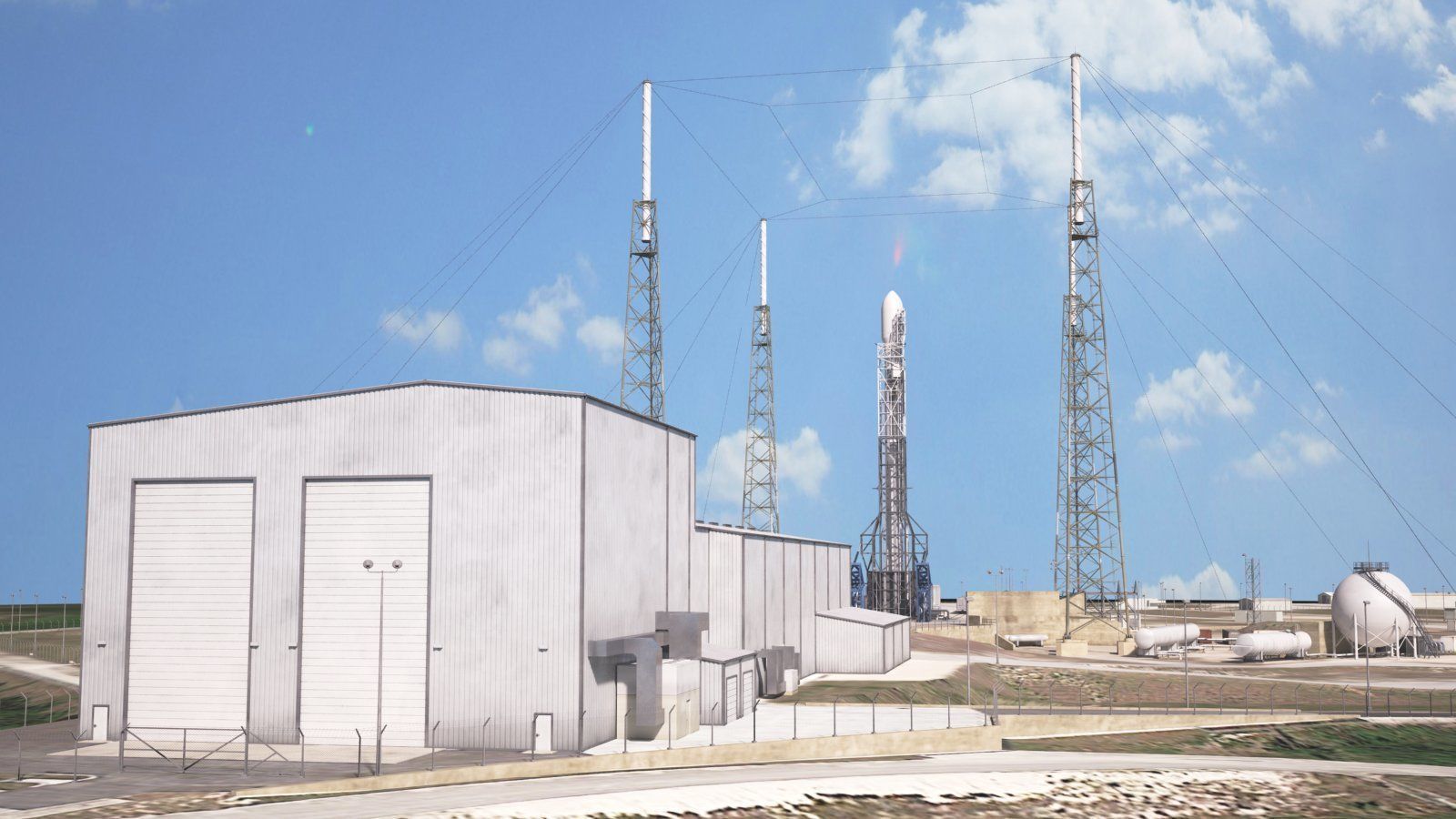SpaceX Launch Pad Complex 3D model_3