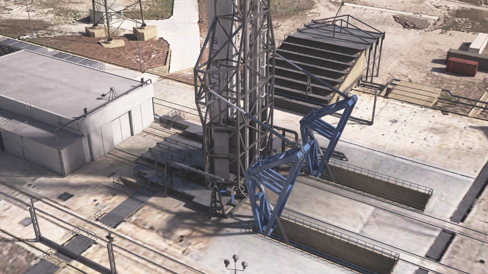SpaceX Launch Pad Complex 3D model_10