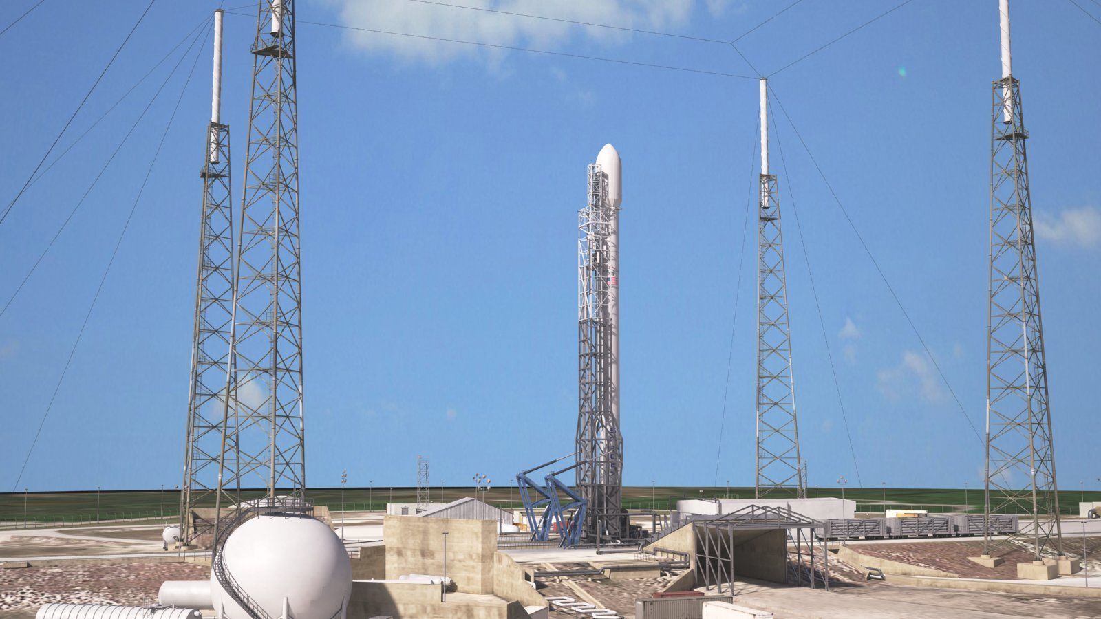SpaceX Launch Pad Complex 3D model_2
