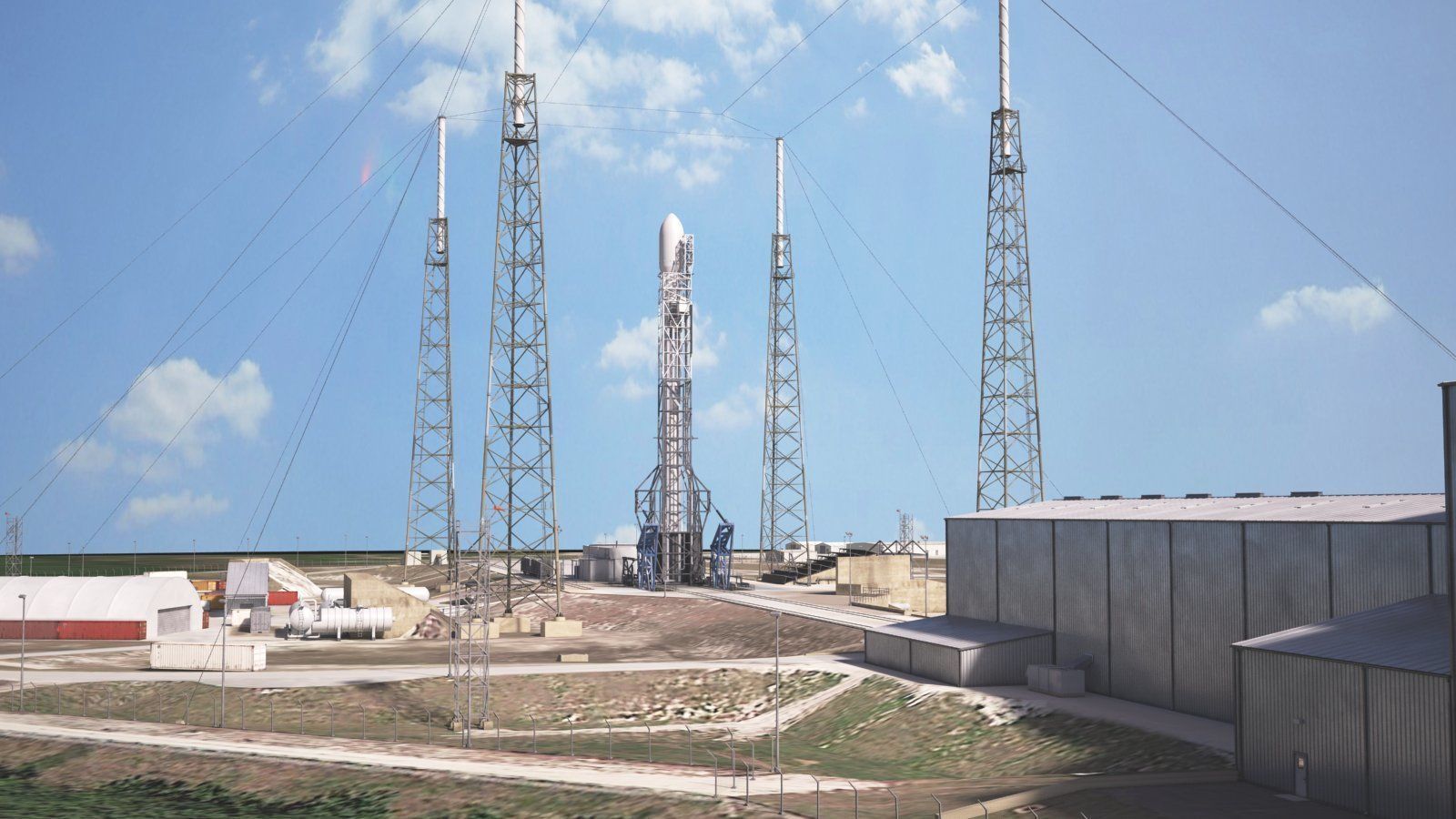 SpaceX Launch Pad Complex 3D model_4