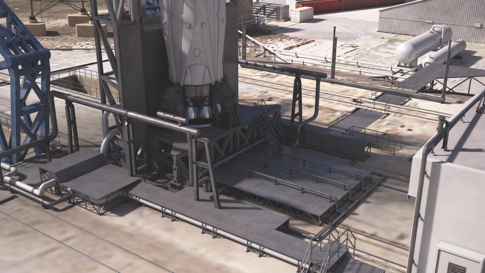 SpaceX Launch Pad Complex 3D model_6