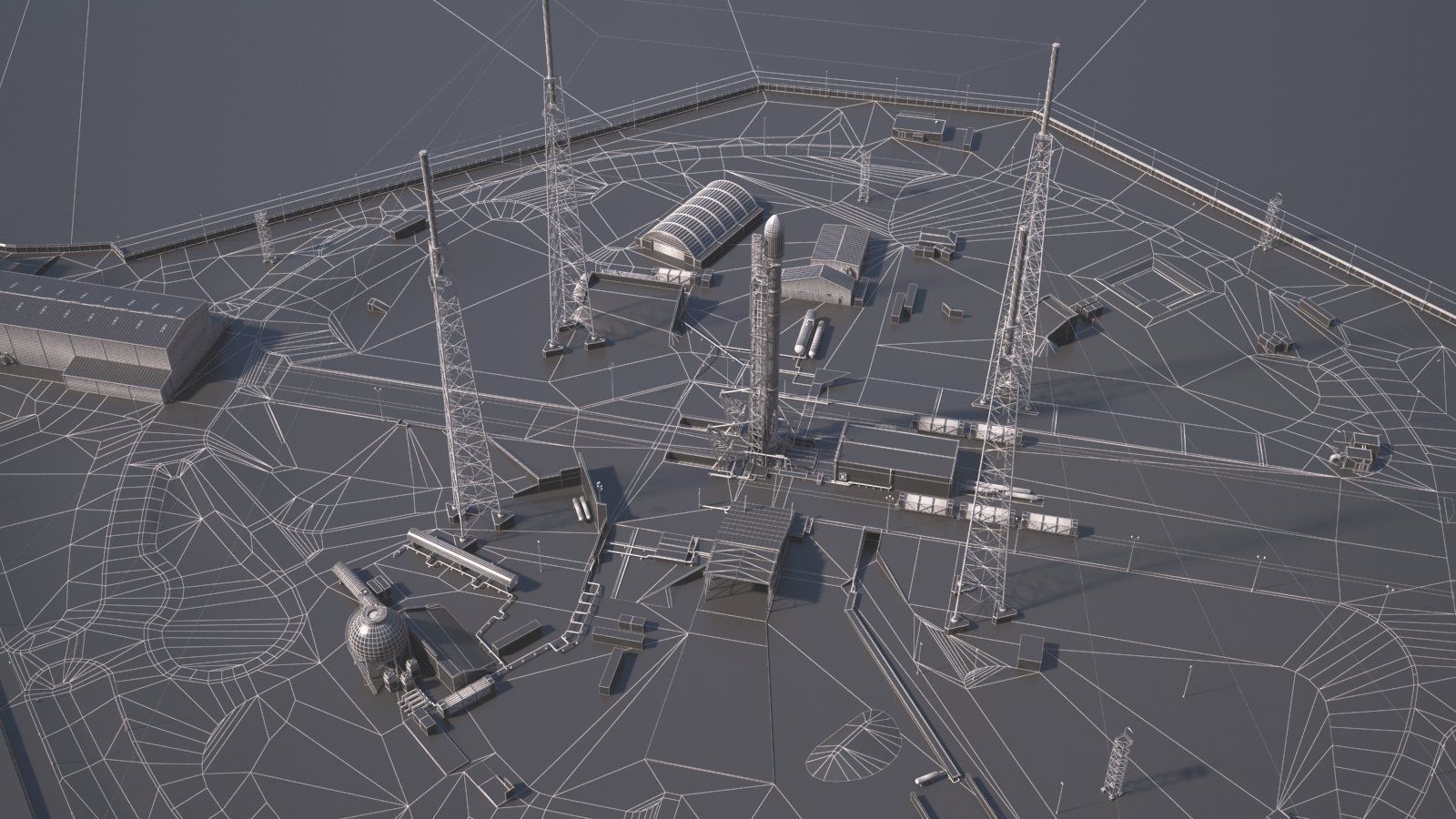 SpaceX Launch Pad Complex 3D model_15