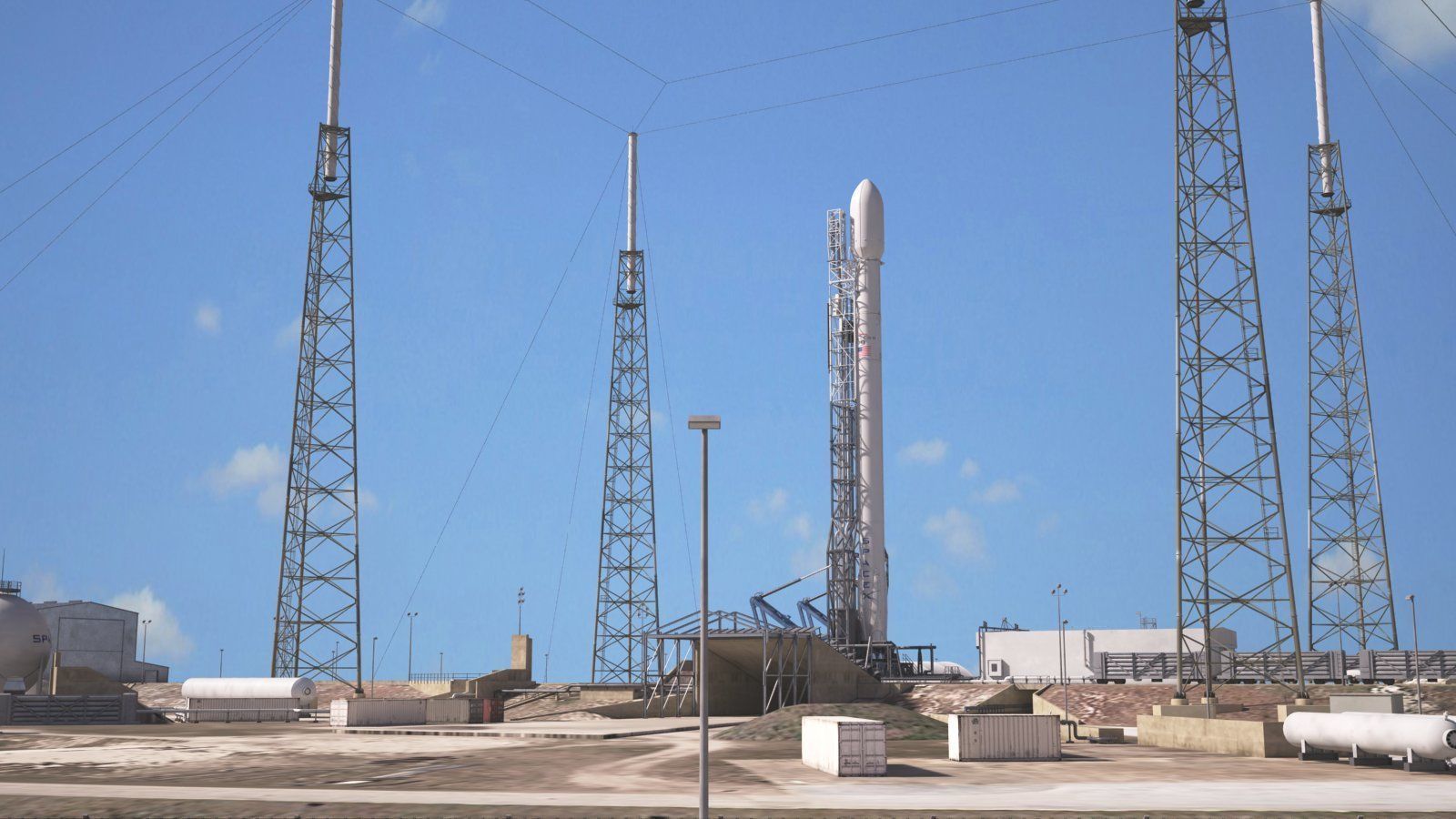 SpaceX Launch Pad Complex 3D model_1