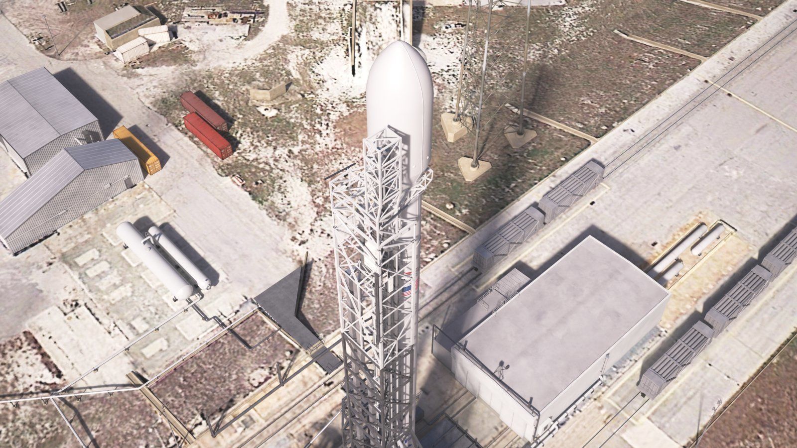 SpaceX Launch Pad Complex 3D model_12