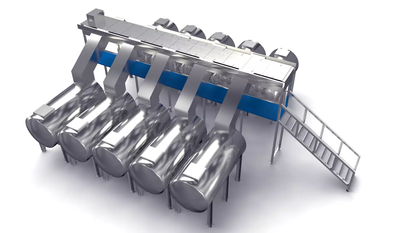 Oxidation Fermentation Unit Low-poly 3D model_0