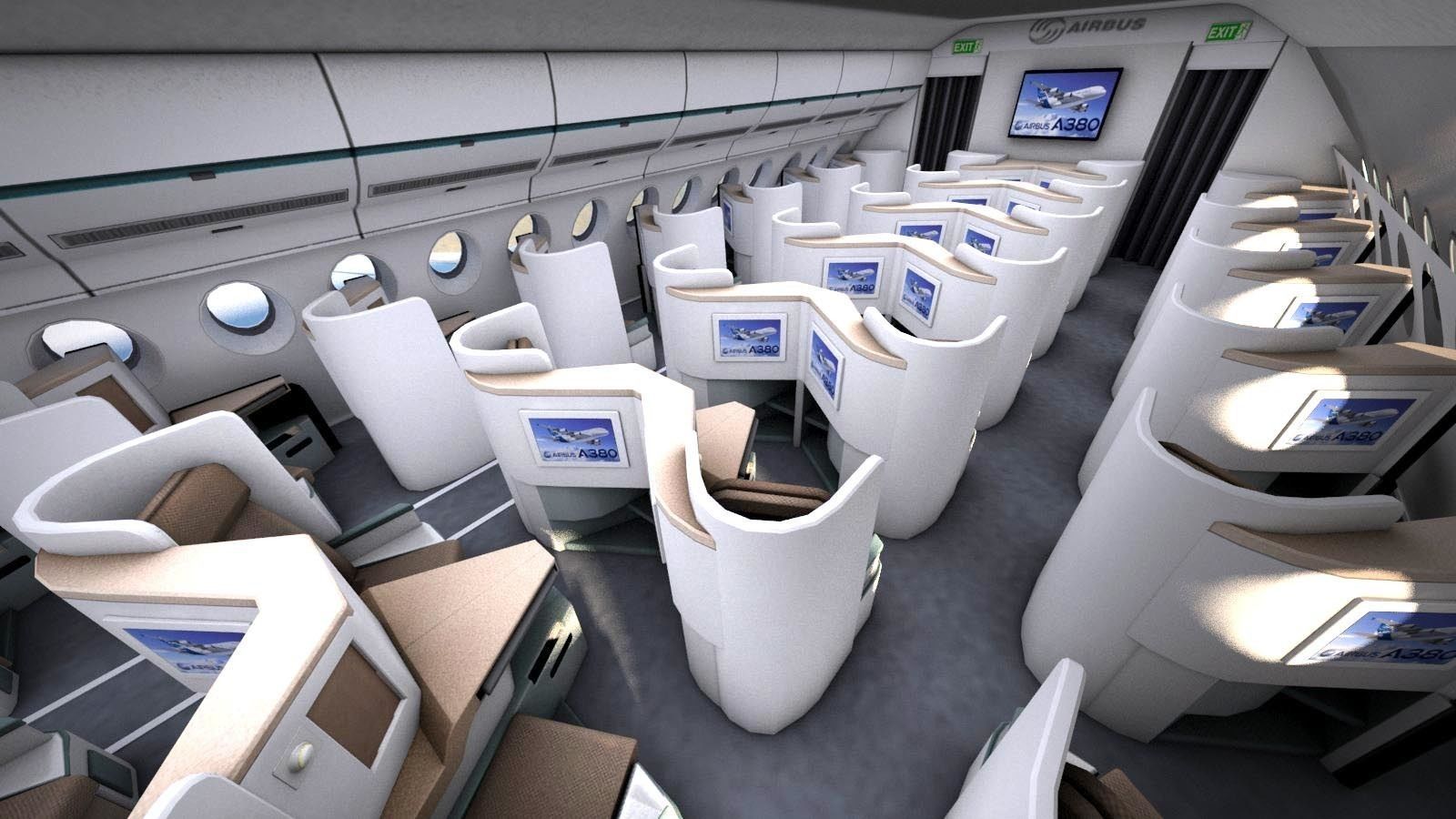 Airbus a320neo with interior 3D model_23
