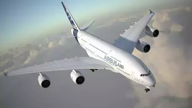 Airbus a320neo with interior 3D model