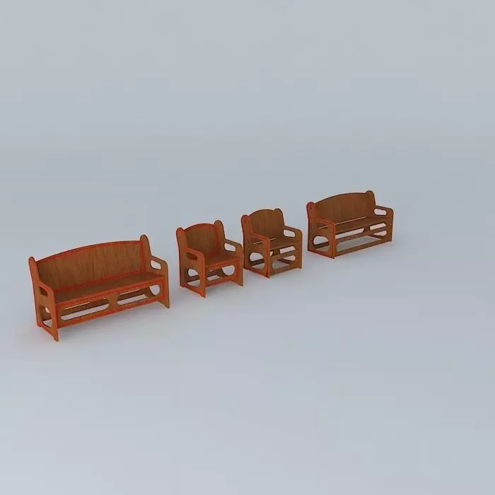 Chail camp bench Free 3D model