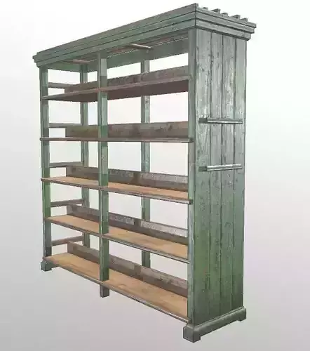 Bookcase reclaimed wood