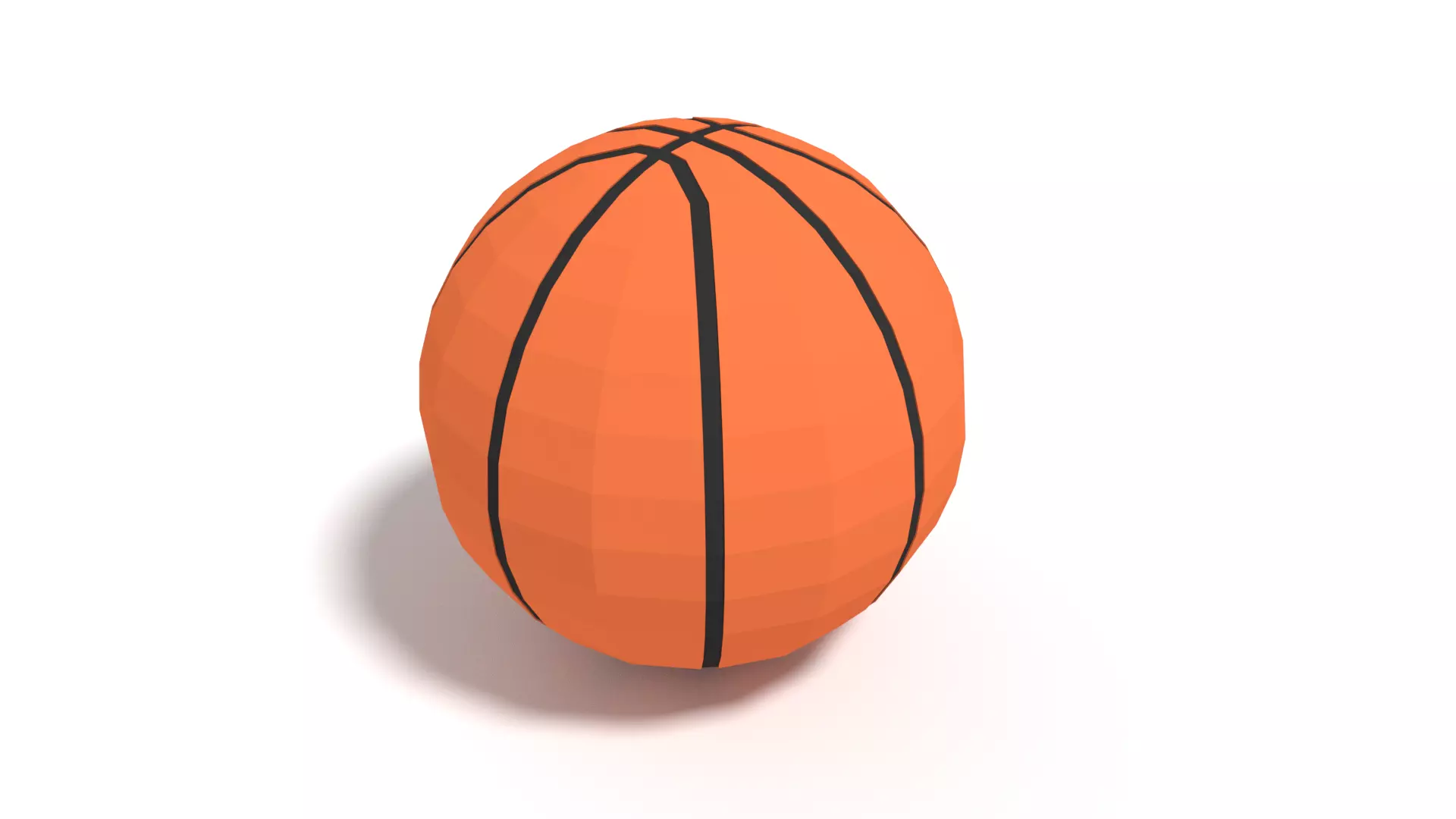 Low Poly Cartoon Basketball Ball Free low-poly 3D model