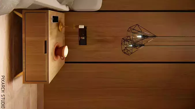 Residential Interior Space - Bedroom 3D model