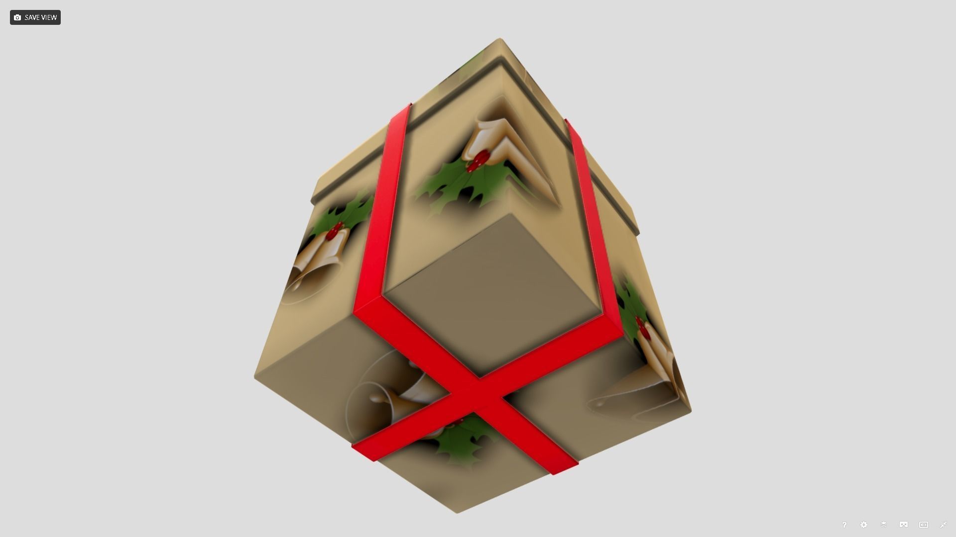 Christmas Present Low-poly 3D model_14