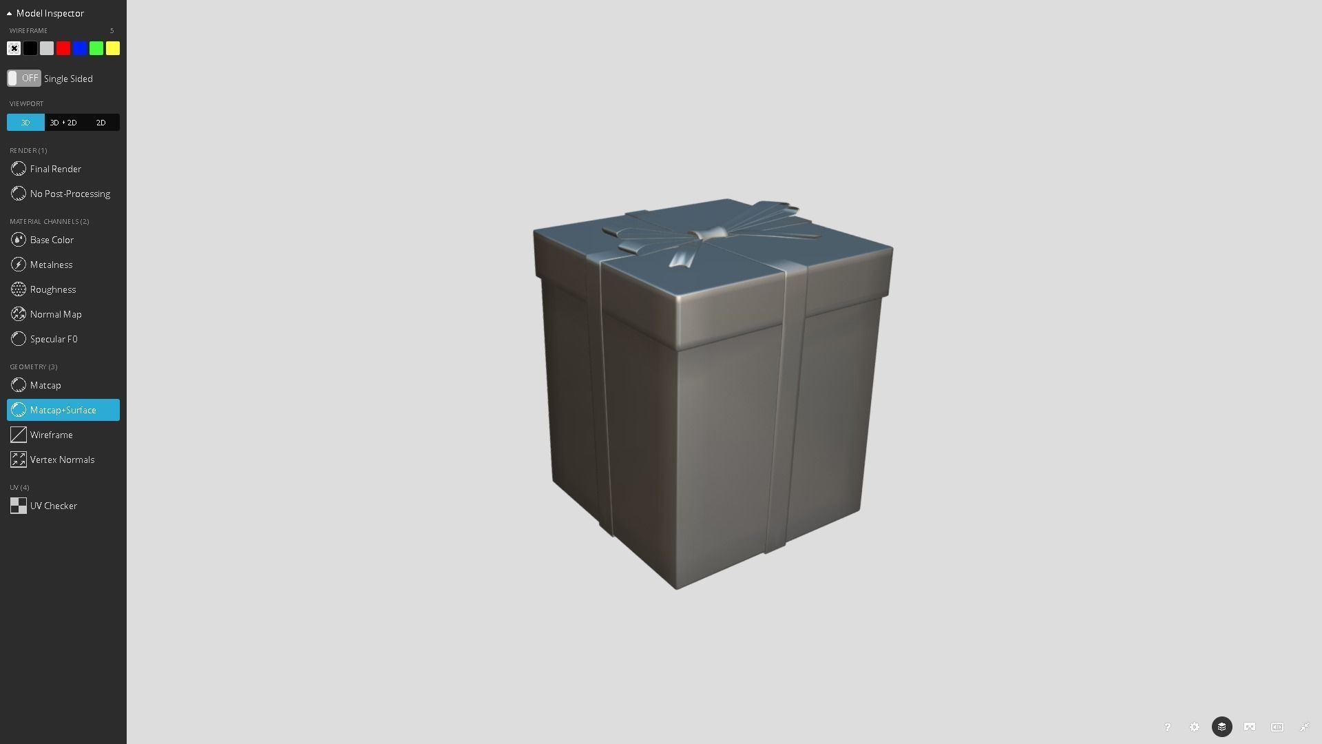 Christmas Present Low-poly 3D model_8