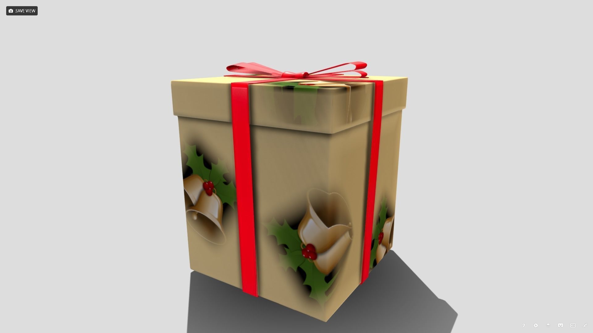 Christmas Present Low-poly 3D model_12