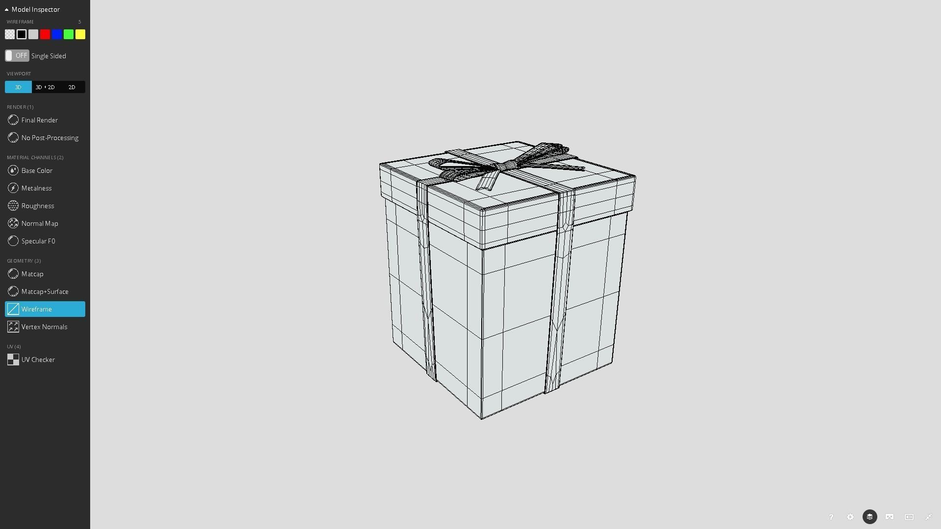 Christmas Present Low-poly 3D model_7