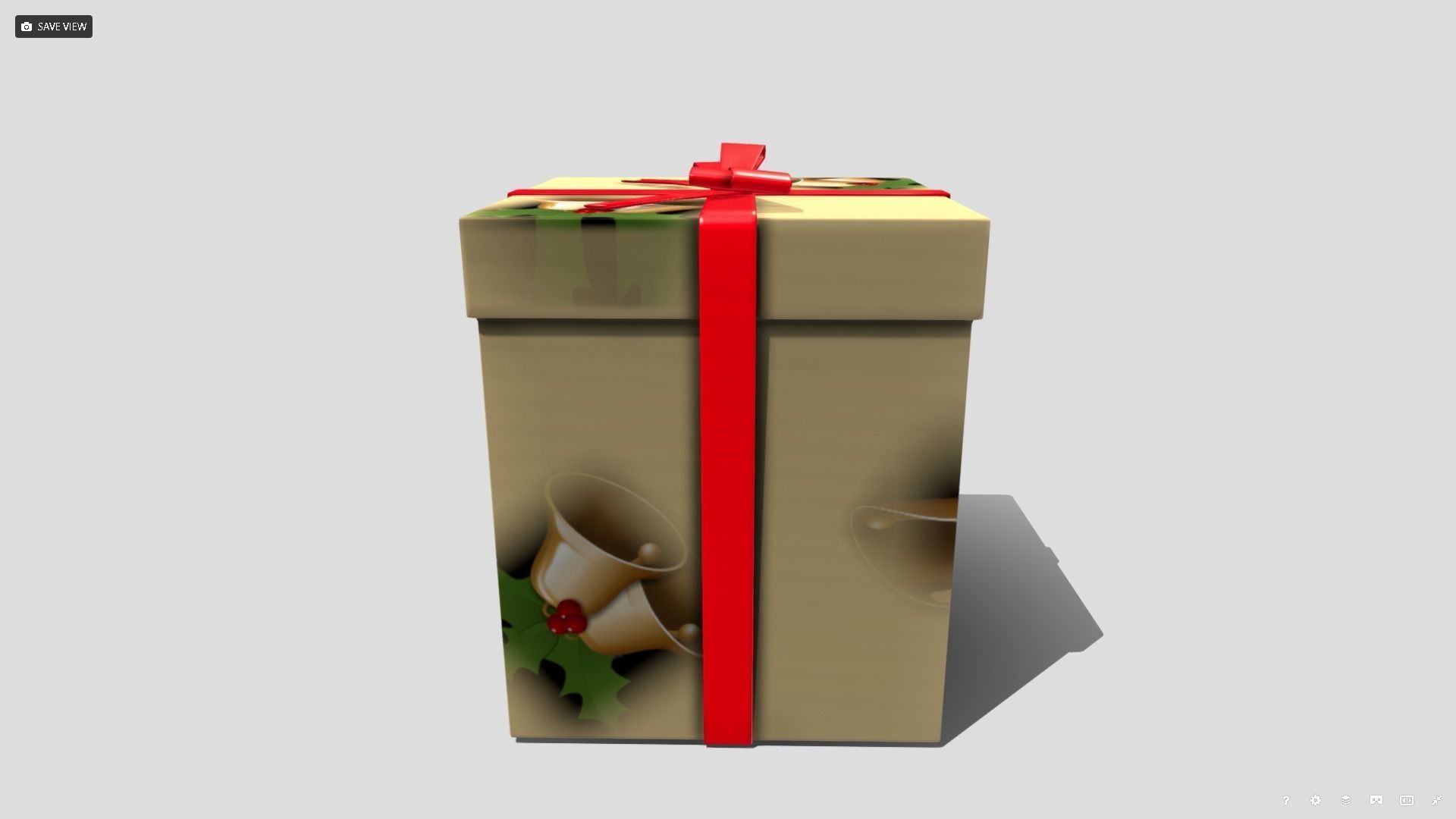 Christmas Present Low-poly 3D model_11