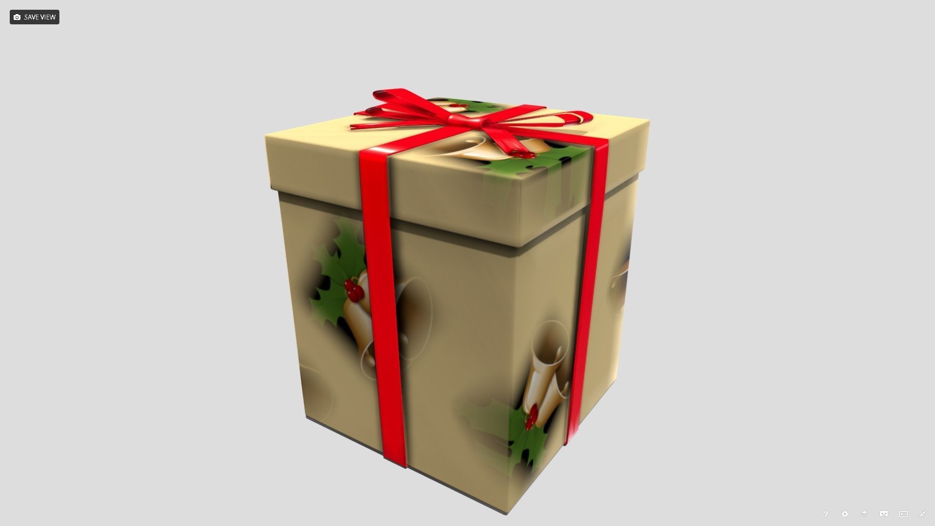 Christmas Present Low-poly 3D model_1