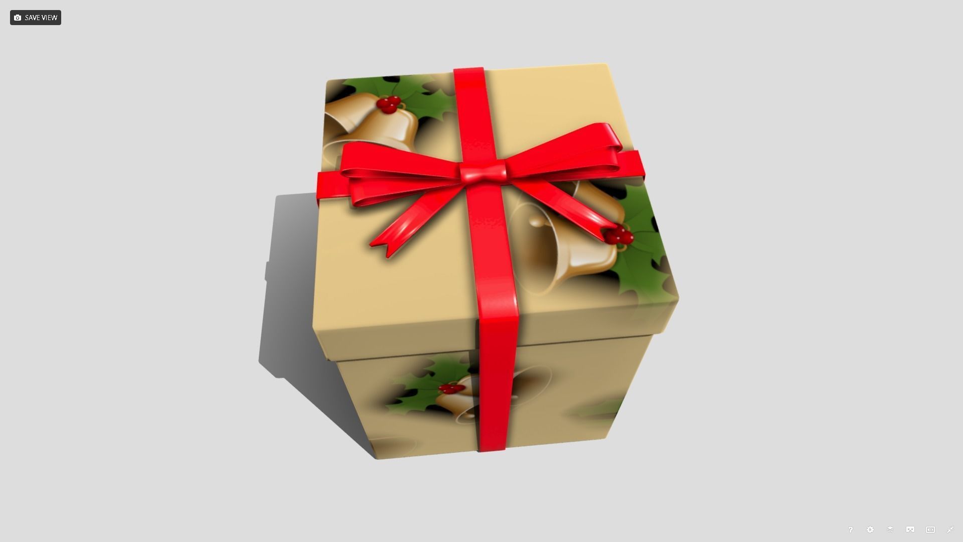 Christmas Present Low-poly 3D model_15