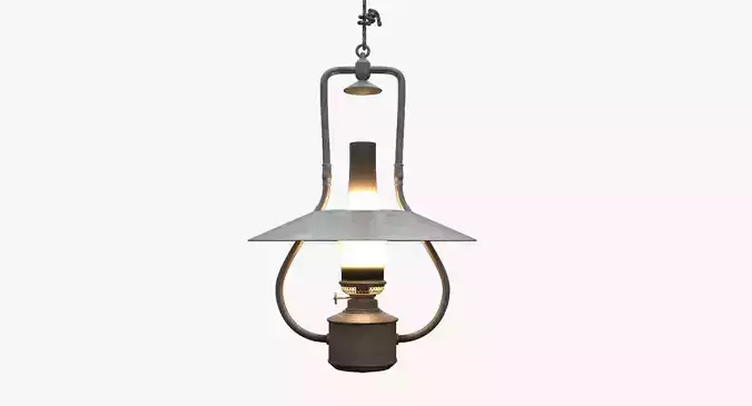 Bronze Oil Lamp 3D model