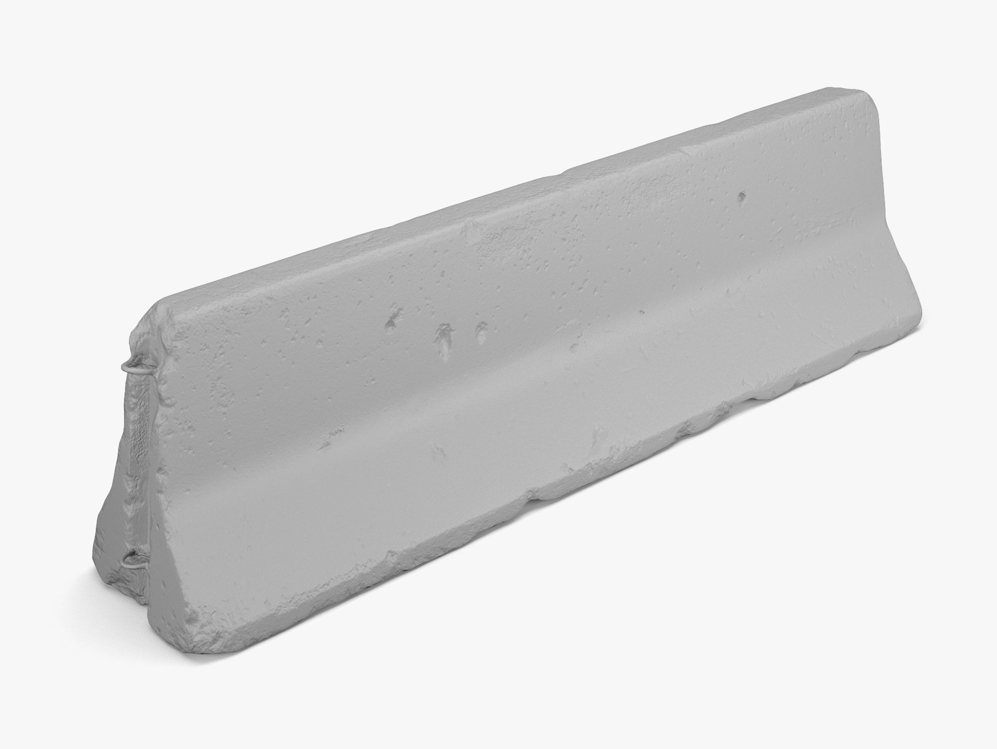 Concrete Barrier 02 - 8K Scan Low-poly 3D model_8
