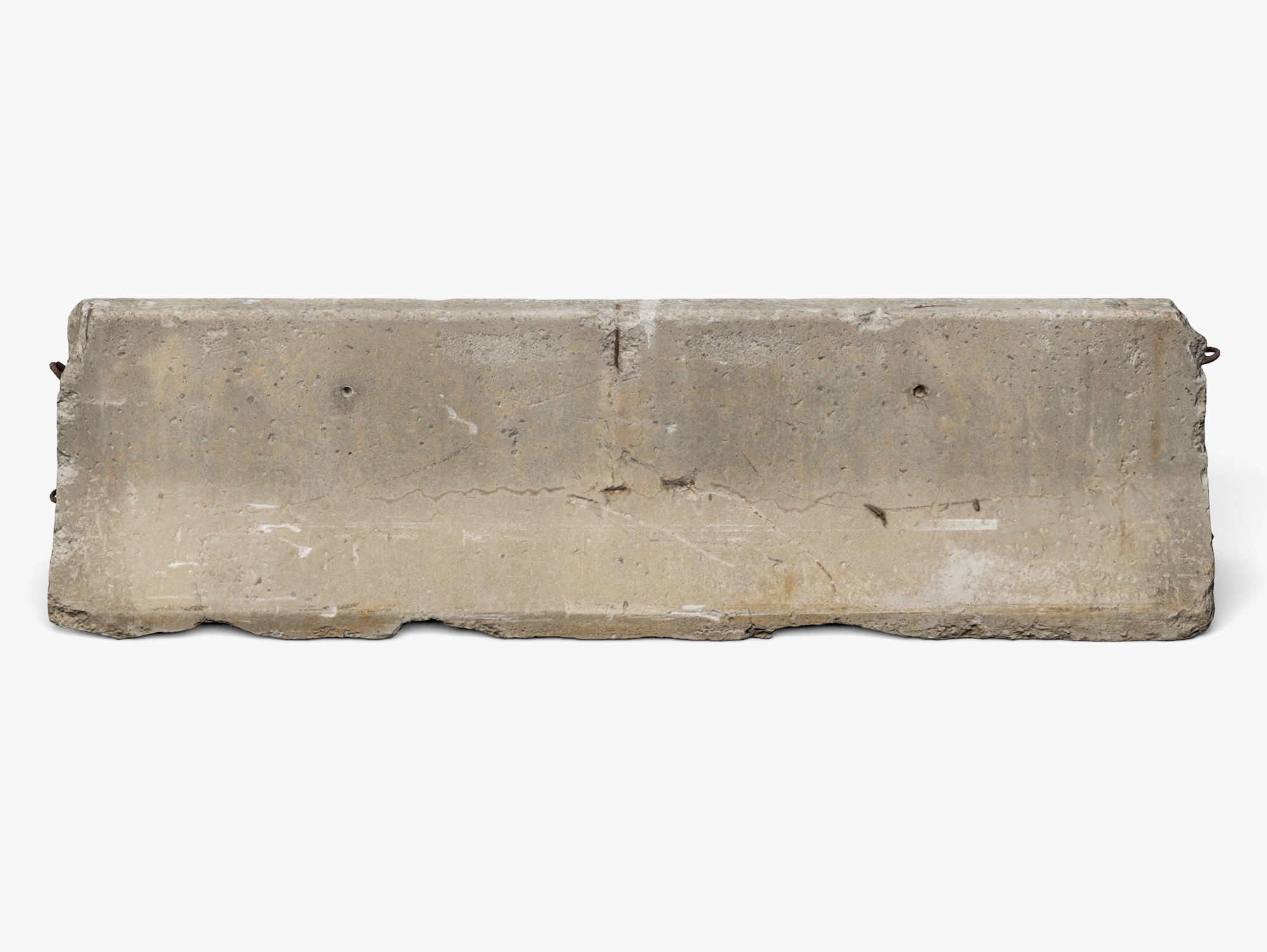 Concrete Barrier 02 - 8K Scan Low-poly 3D model_5