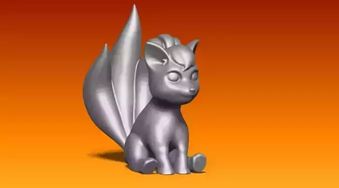 cartoon fox statue Free 3D print model