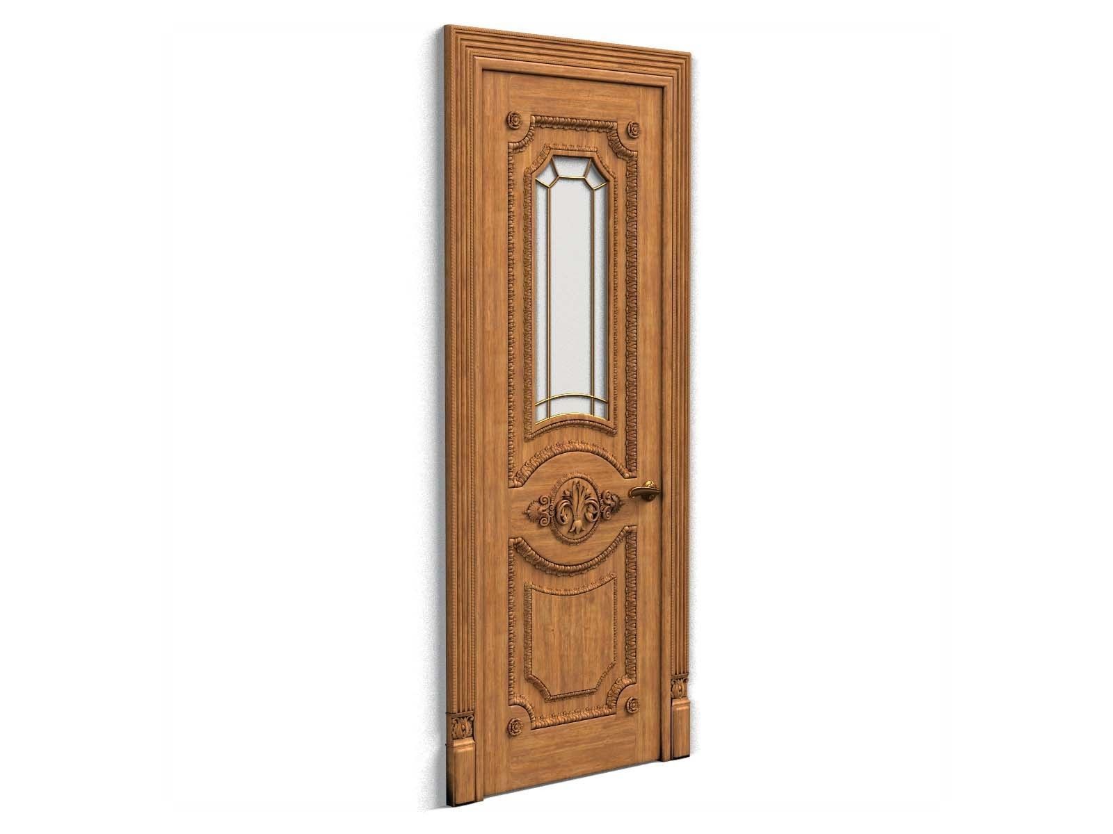 Door0004 carved wooden door 3D model_5