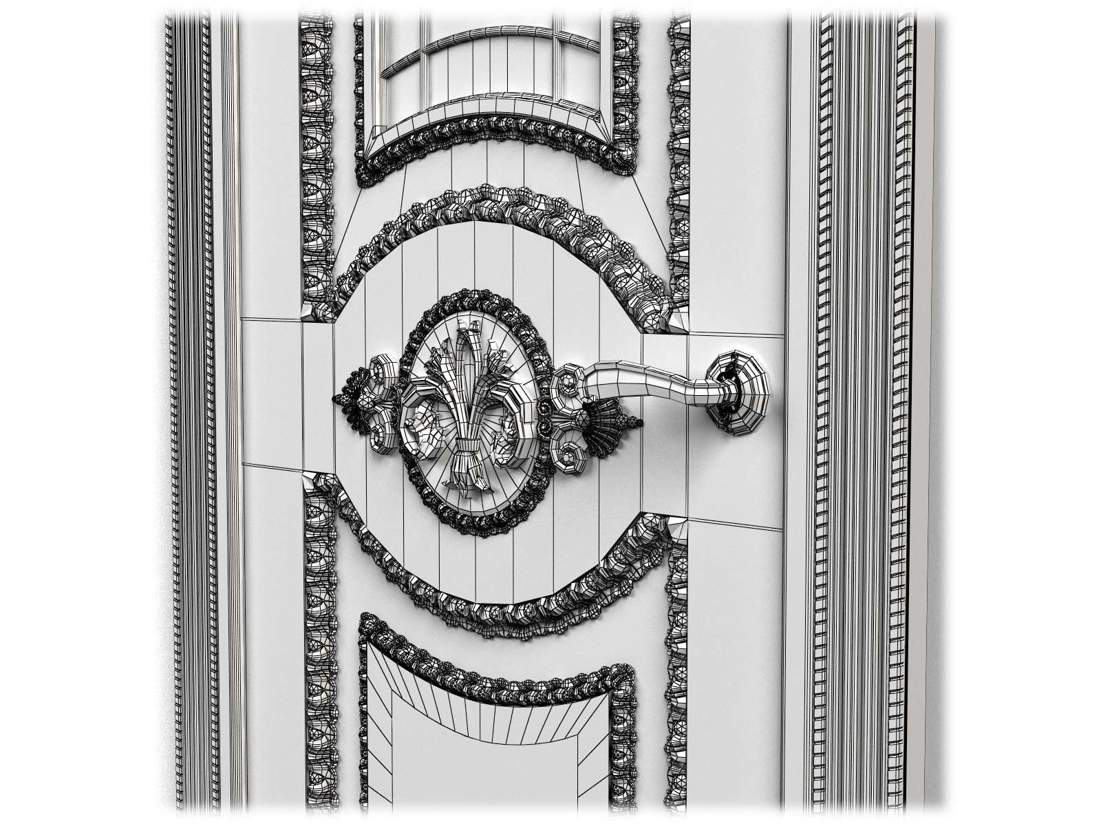 Door0004 carved wooden door 3D model_11