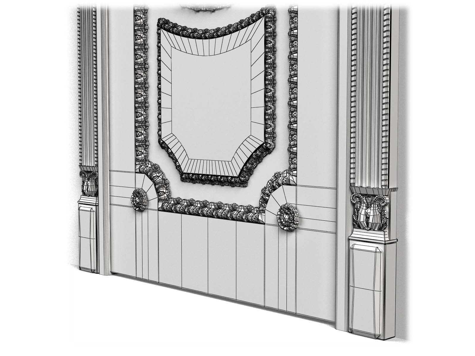 Door0004 carved wooden door 3D model_14