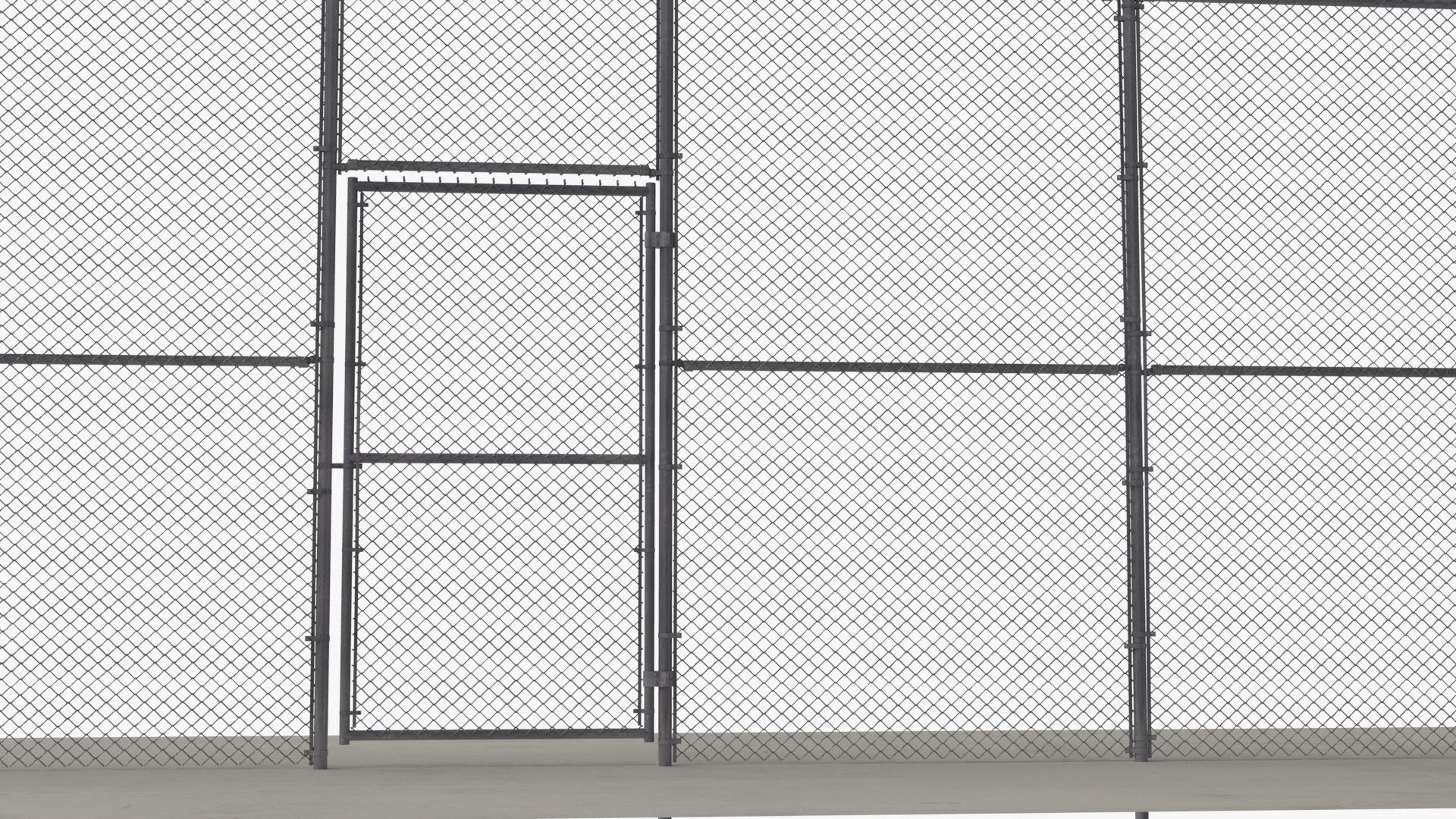 Chain Link Fence and Gate 3D model | CGTrader