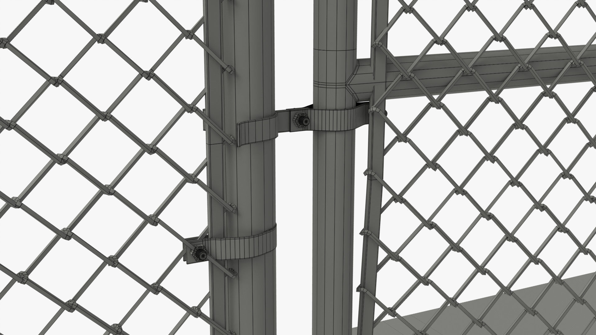 Chain Link Fence and Gate 3D model | CGTrader