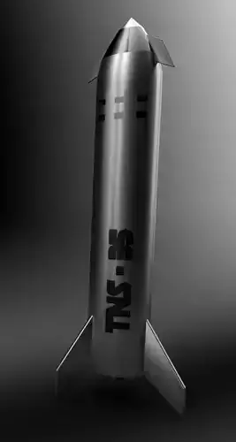 Starship with the textures