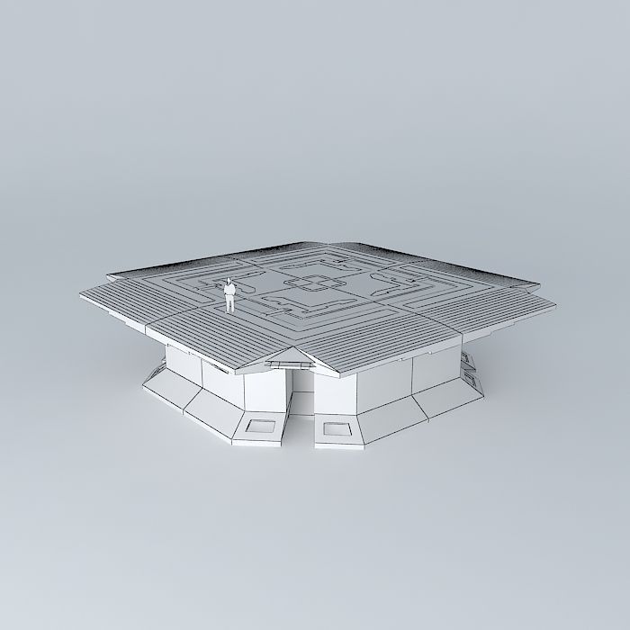 Simple Helipad Free 3D model_3