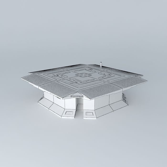 Simple Helipad Free 3D model_4