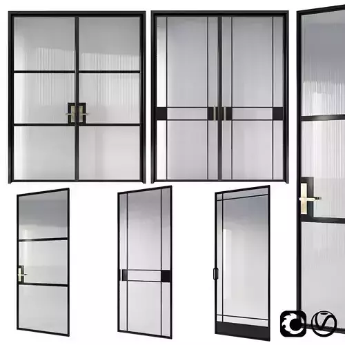 Glamour glass doors collection 3D model