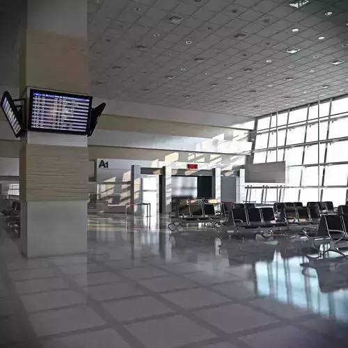 Airport Departures Lounge 3D model