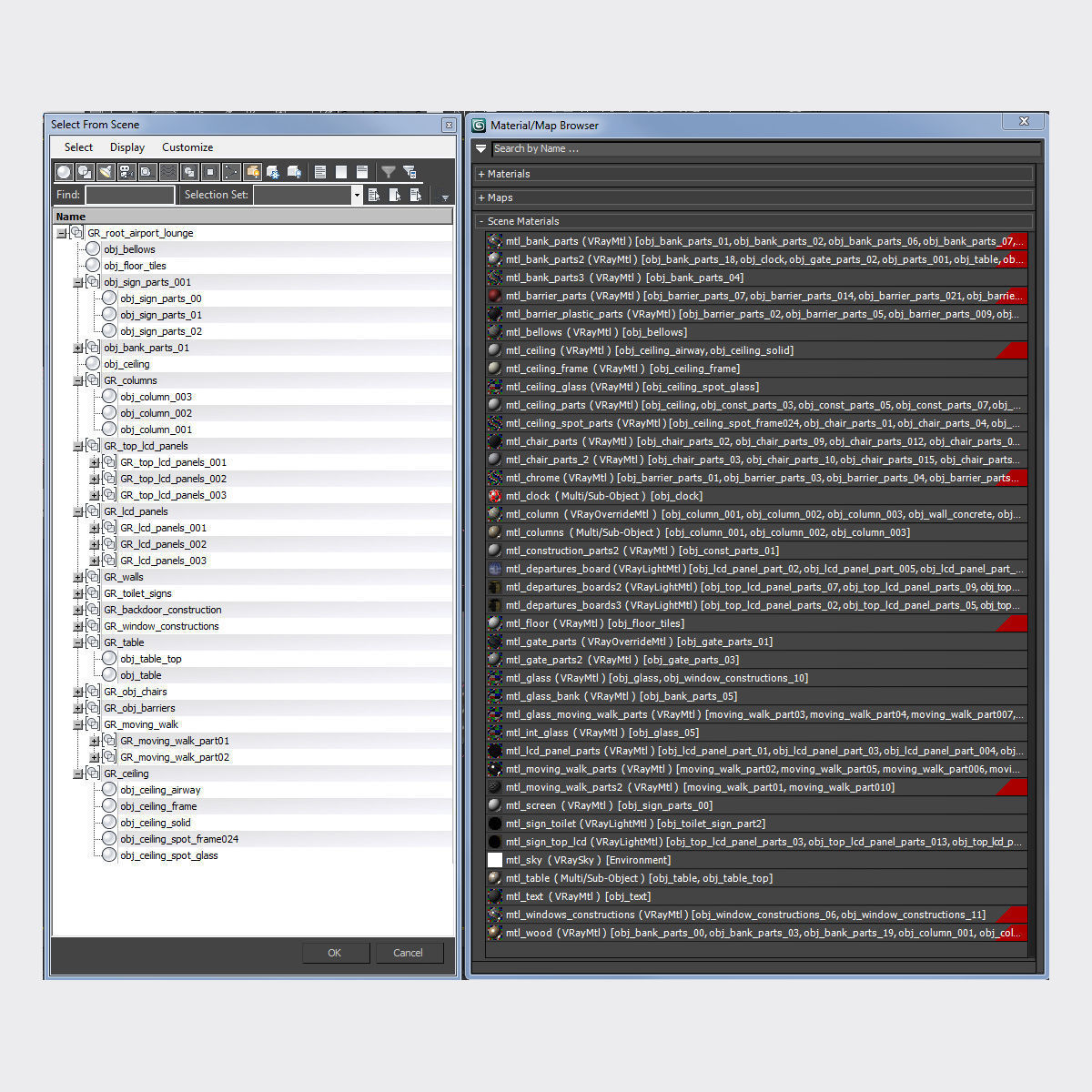 Airport Departures Lounge 3D model_10
