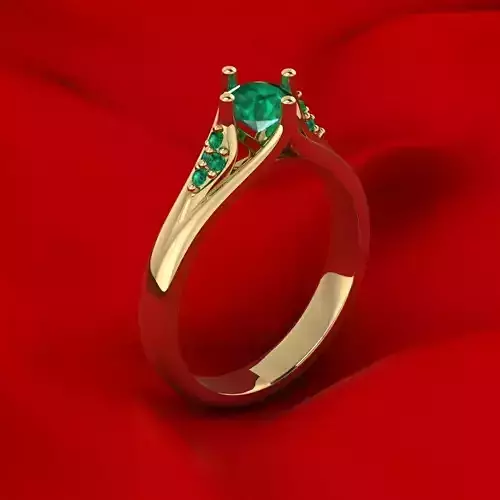 Engagement ring 3D print model