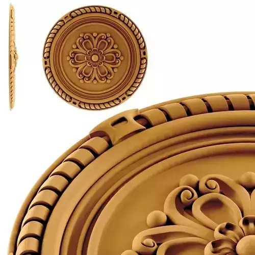 Ornament ornate gold ceiling medallion