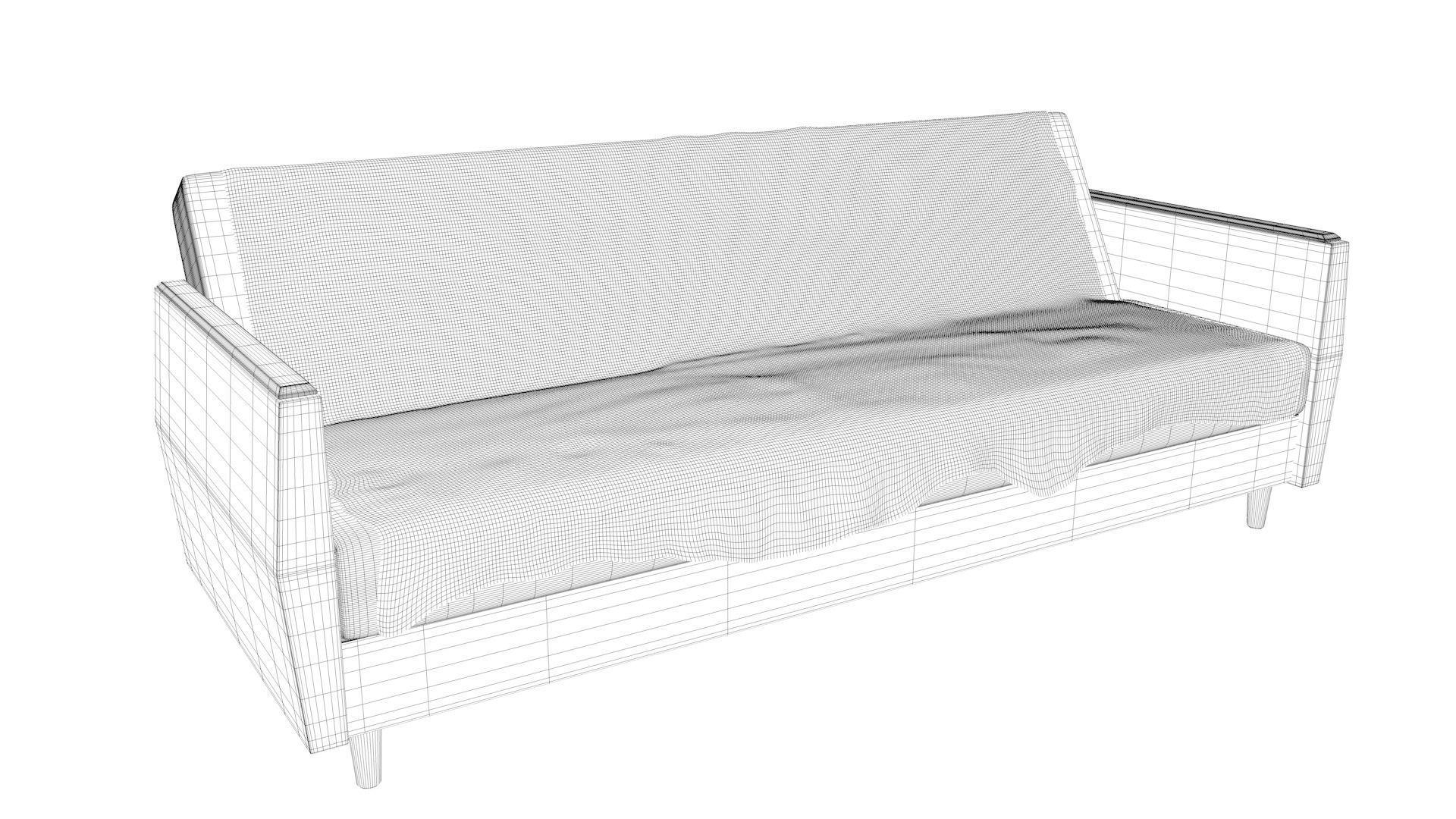 Old style Vintage sofa 3D Model Low-poly 3D model_14