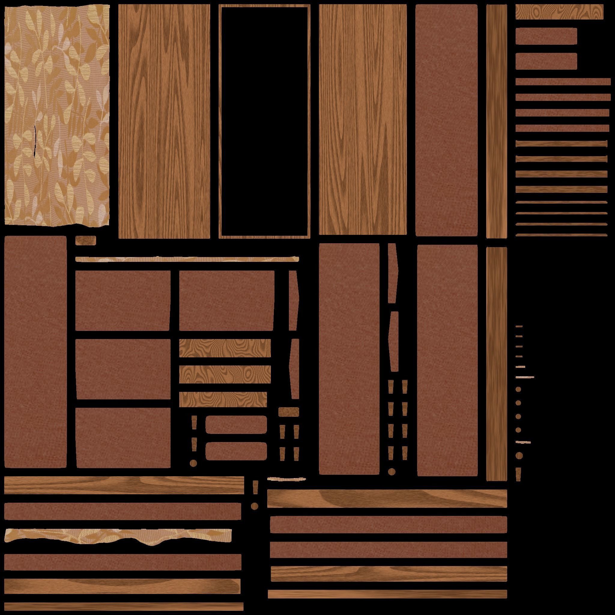 Old style Vintage sofa 3D Model Low-poly 3D model_15