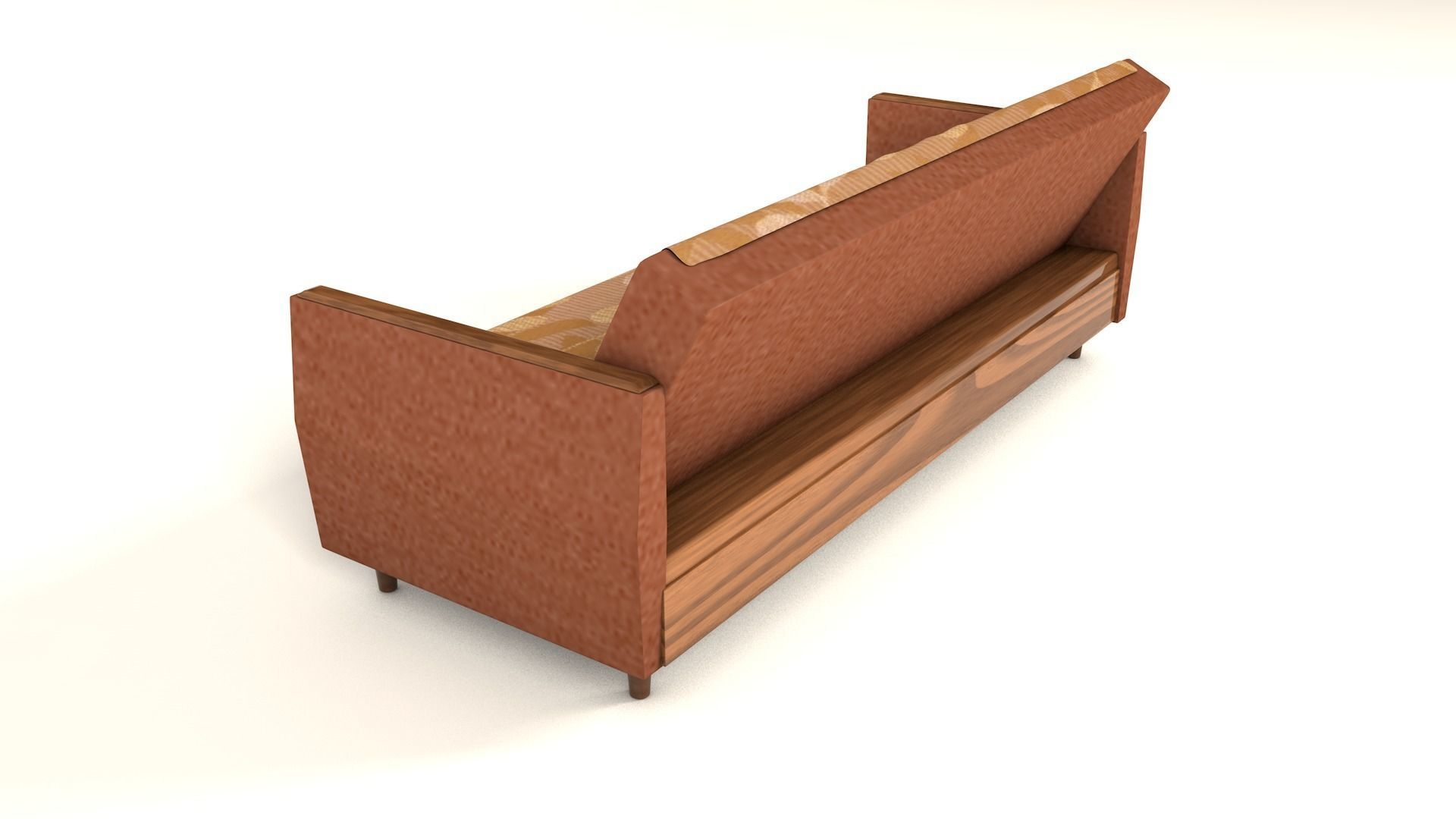 Old style Vintage sofa 3D Model Low-poly 3D model_9