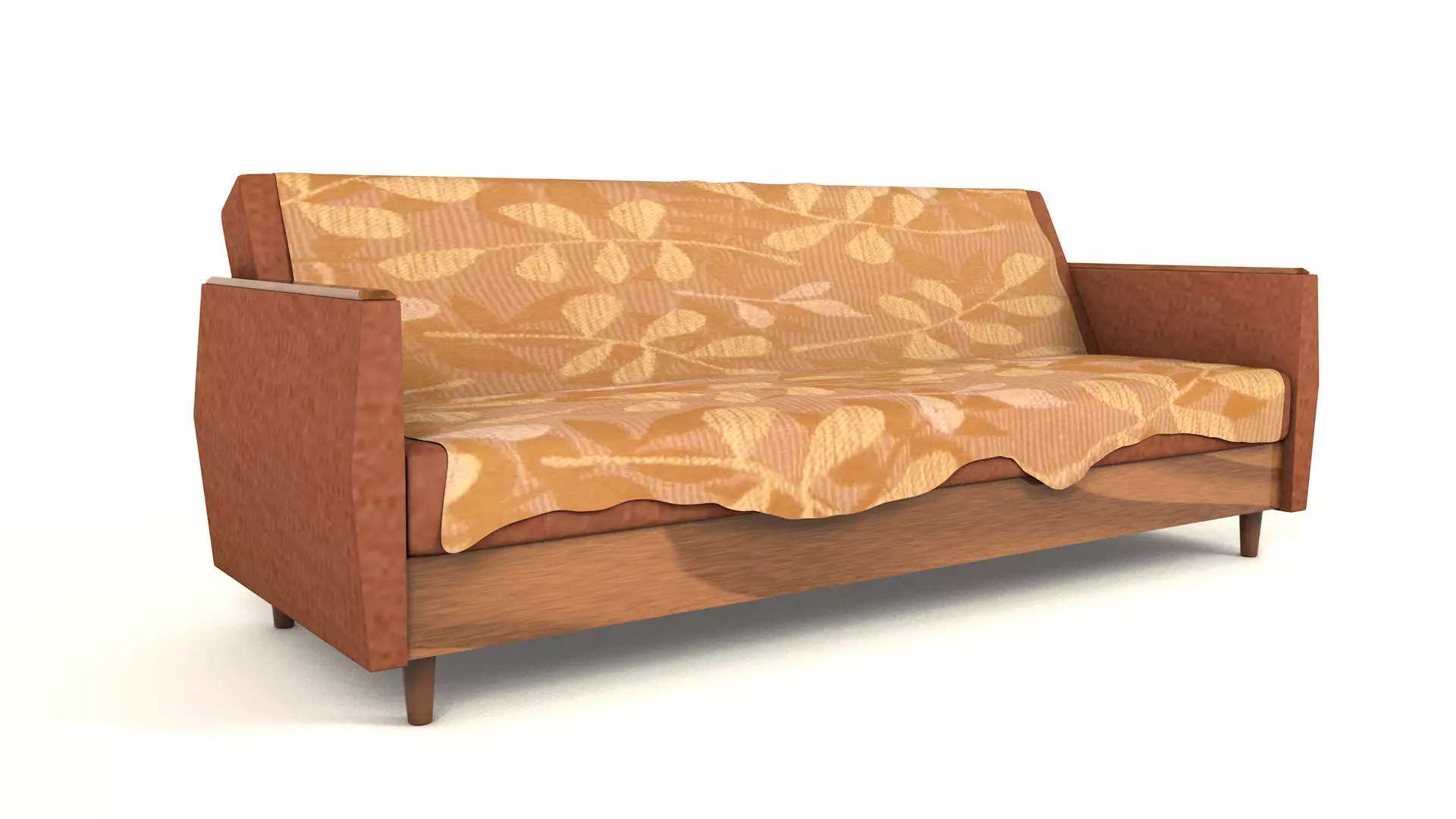 Old style Vintage sofa 3D Model Low-poly 3D model_0