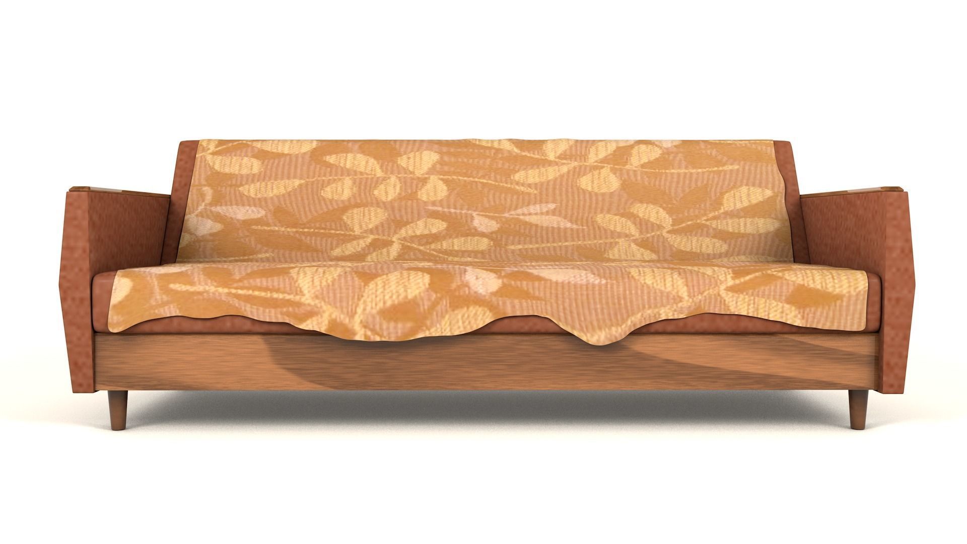 Old style Vintage sofa 3D Model Low-poly 3D model_2