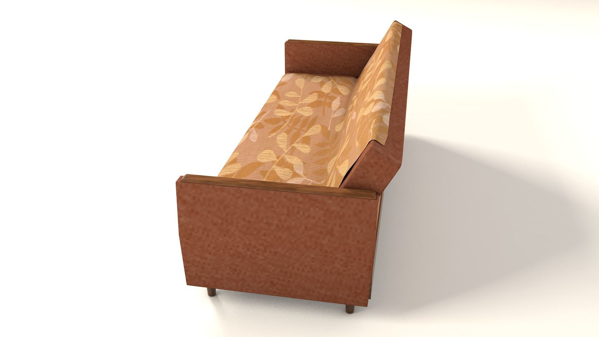 Old style Vintage sofa 3D Model Low-poly 3D model_5