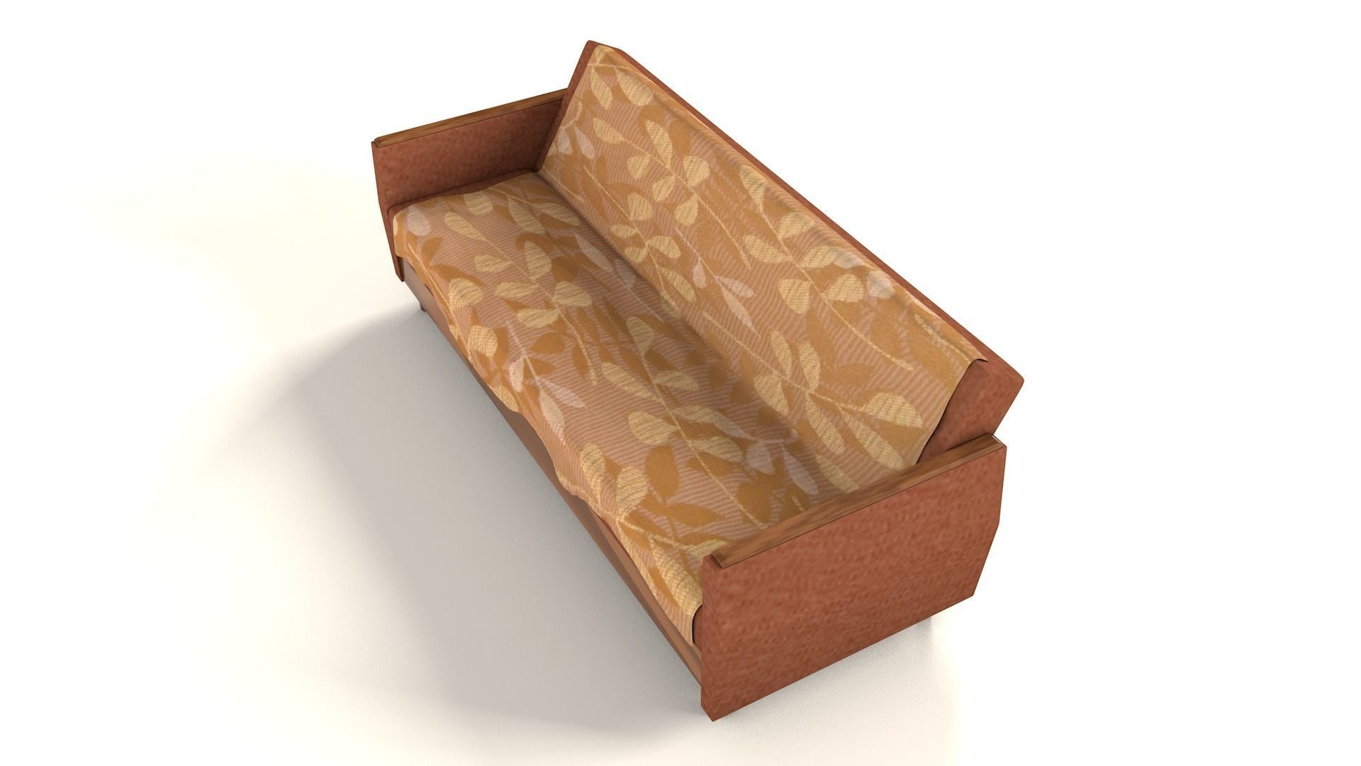 Old style Vintage sofa 3D Model Low-poly 3D model_7