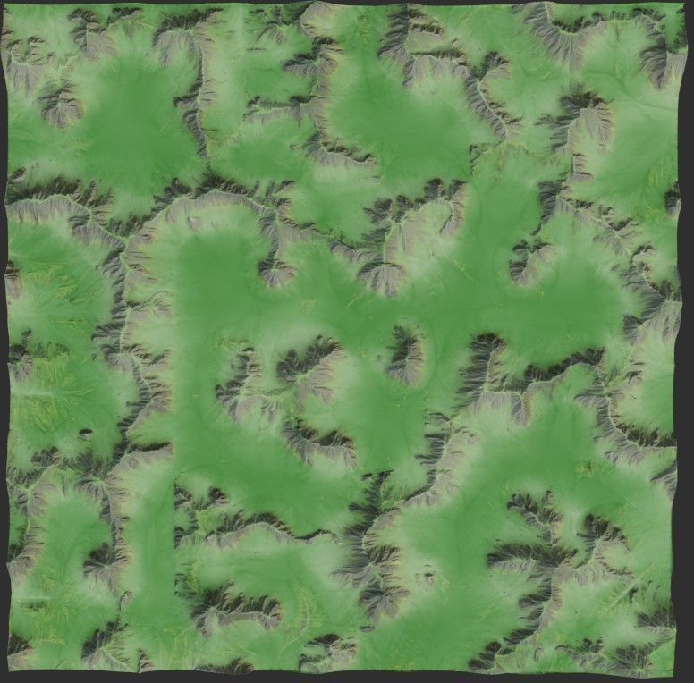 large Mountainous Terrain 8k with Element3D model Free 3D model_6